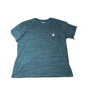 Carhartt 2XL Loose Fit Short Sleeve Pocket Tee Shirt Teal Heather